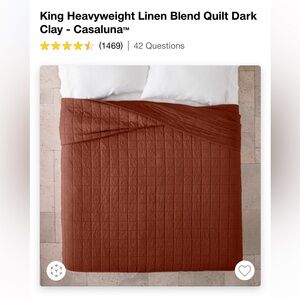 Target Casuluna Heavy Weight Linen blend King Quilt Blanket